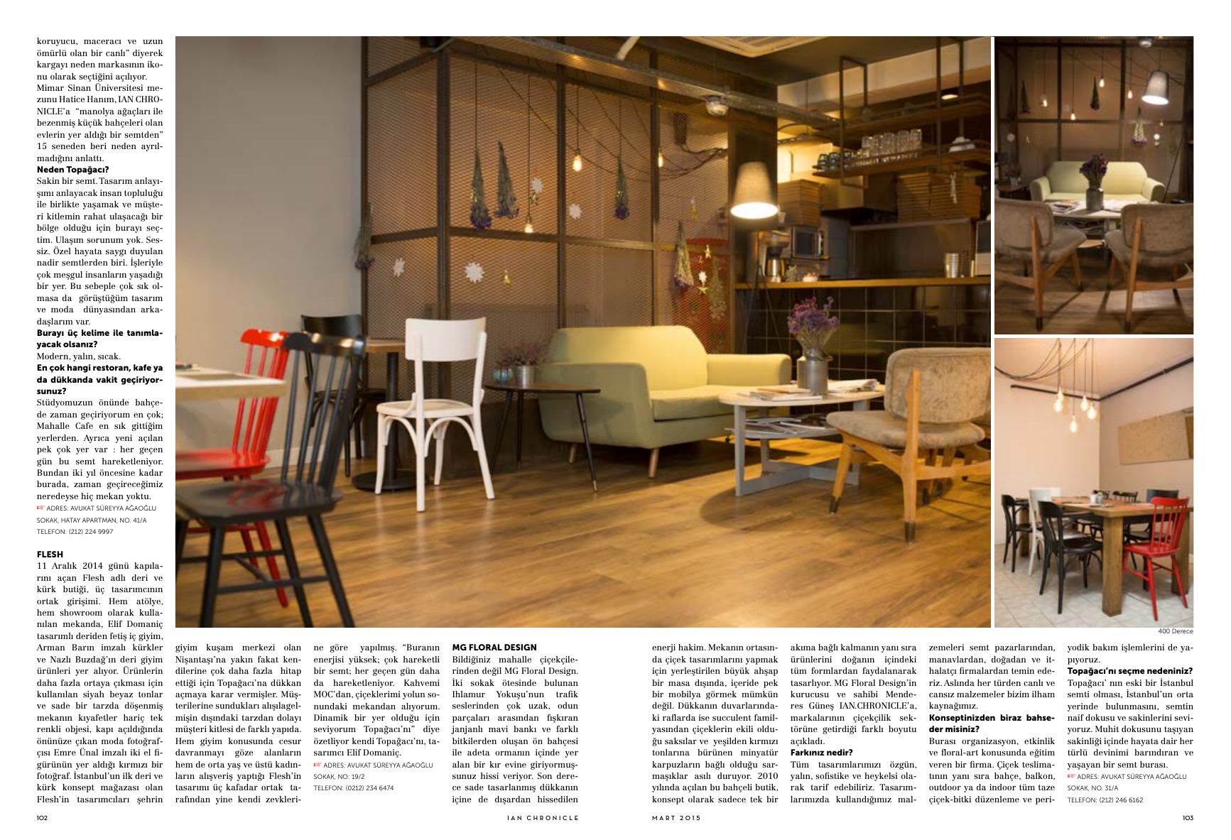 Nişantaşı’nın Arka Bahçesi; Topağacı — page 10 as printed in Istanbul Art News Chronicle