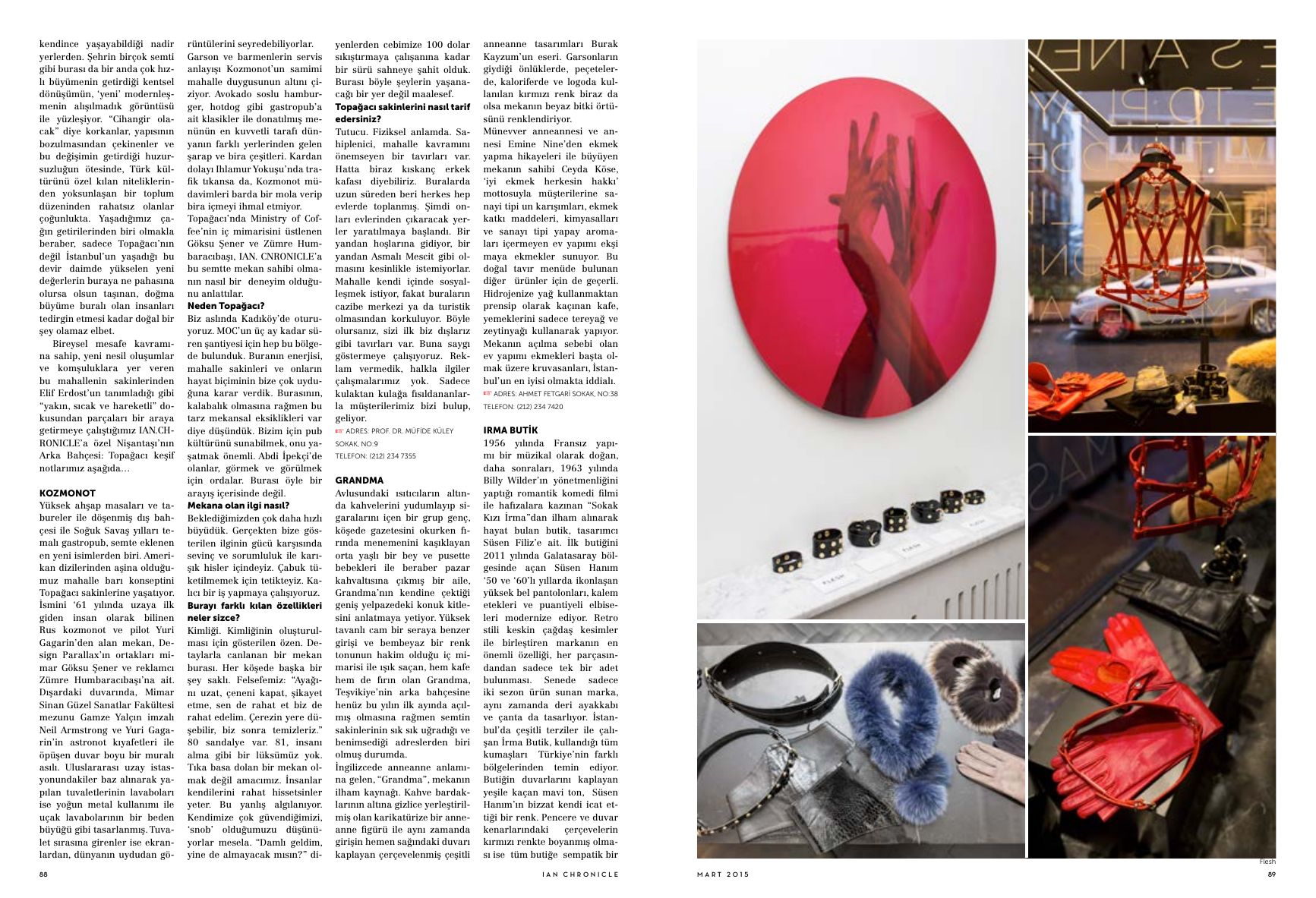 Nişantaşı’nın Arka Bahçesi; Topağacı — page 3 as printed in Istanbul Art News Chronicle