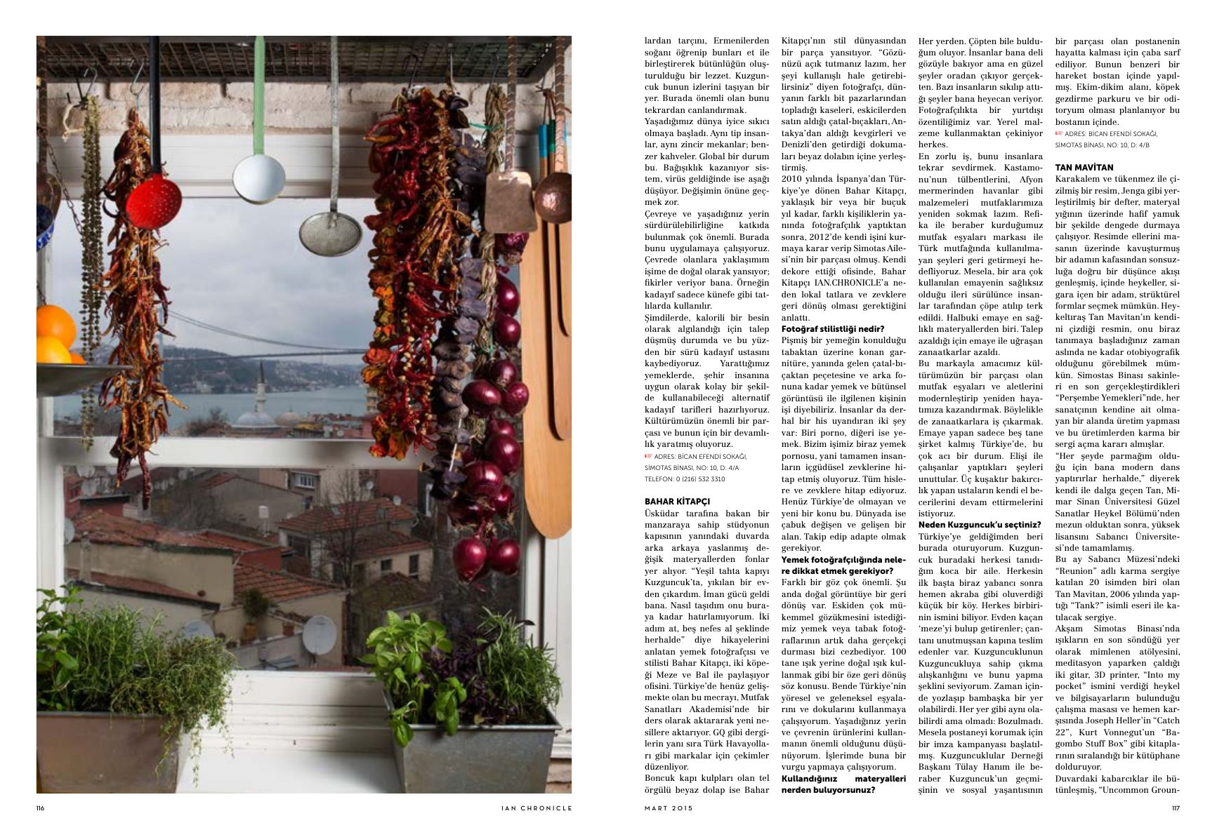 Sırça Bir Fanusta Korunan Yaşamlar: Kuzguncuk — page 7 as printed in Istanbul Art News Chronicle