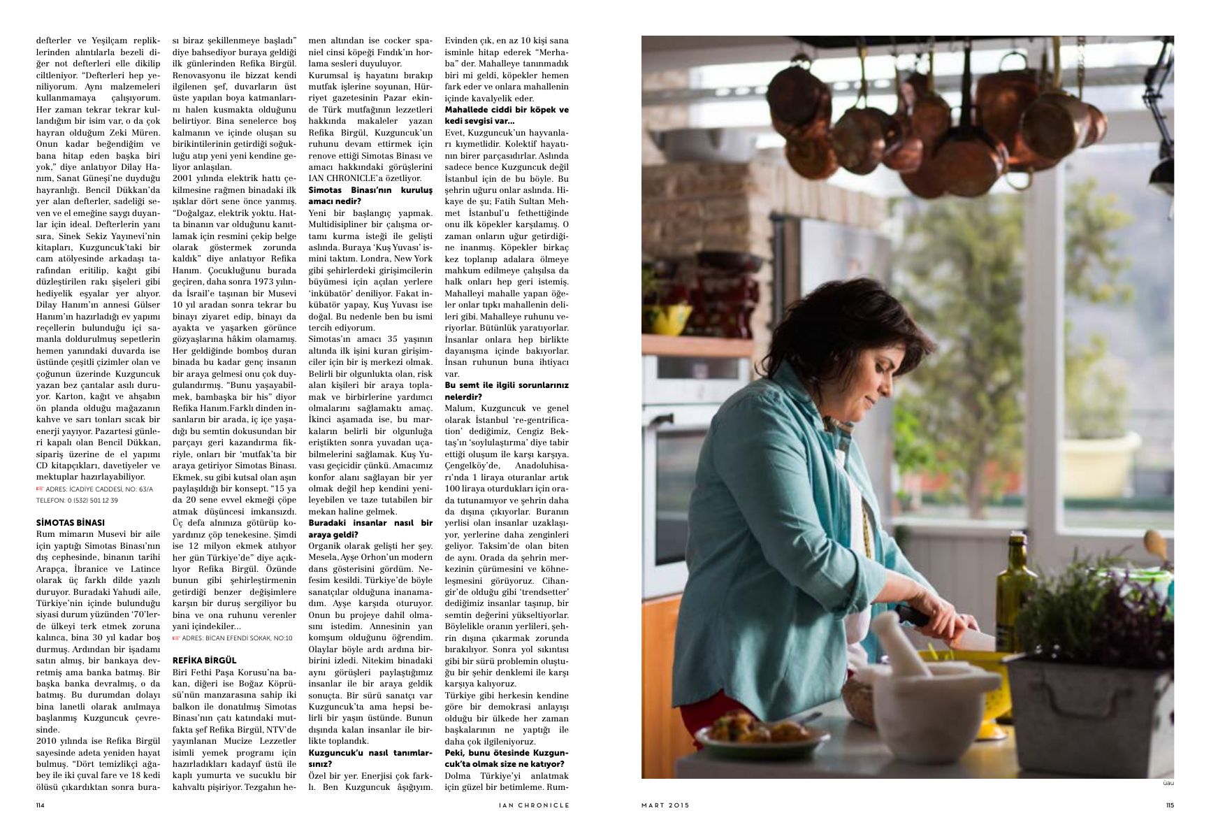 Sırça Bir Fanusta Korunan Yaşamlar: Kuzguncuk — page 6 as printed in Istanbul Art News Chronicle